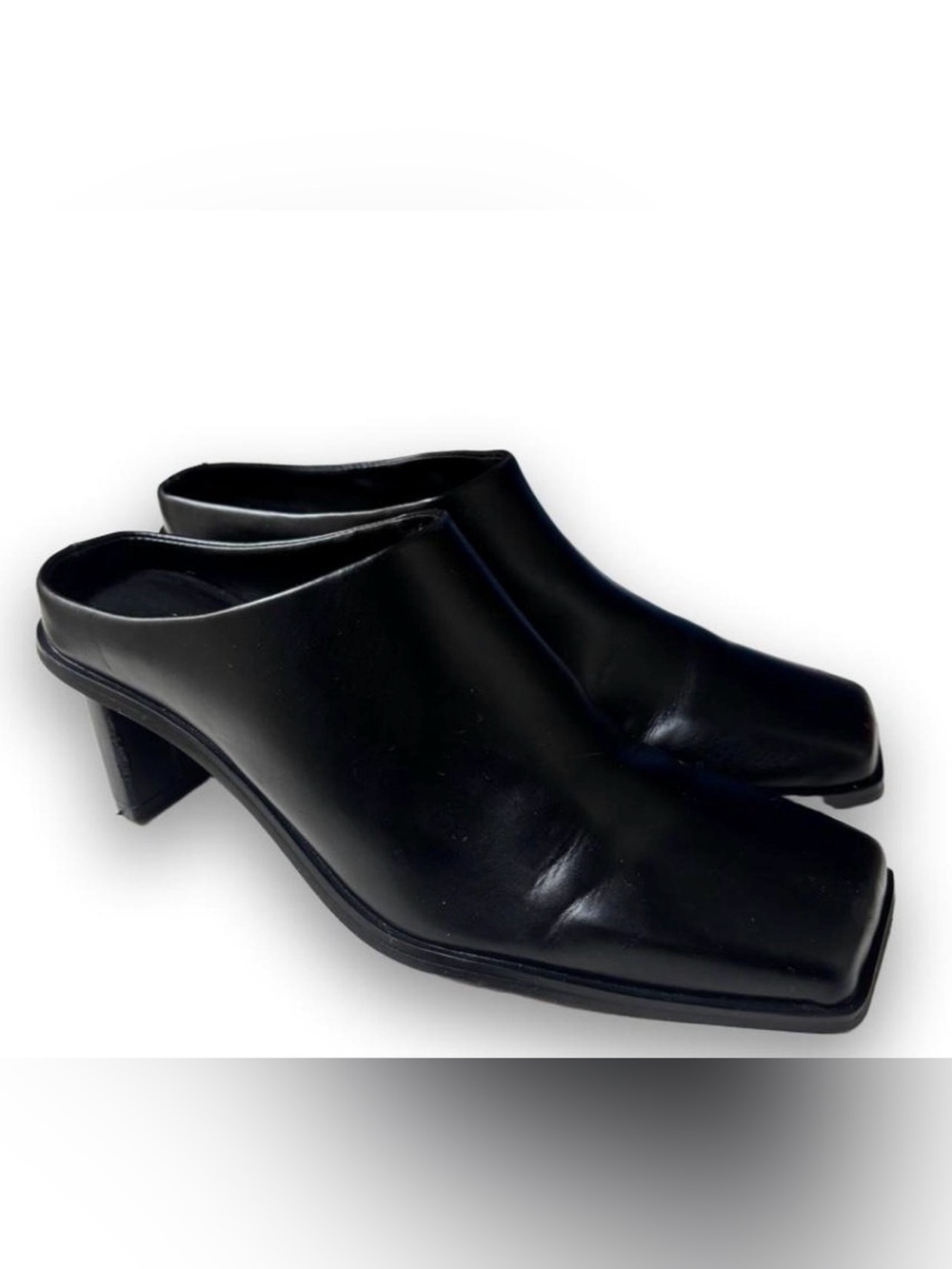 Oak + Fort Heeled Square Toe Mules size 7